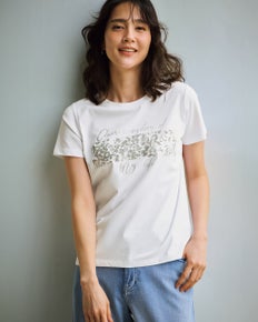 メタリックデザインTシャツ/レオパード