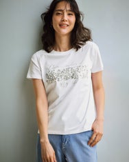 メタリックデザインTシャツ/レオパード