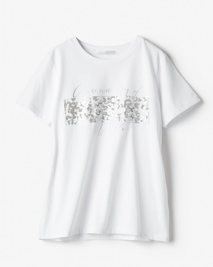 メタリックデザインTシャツ 詳細画像 レオパード 3
