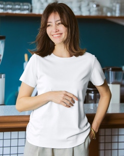クルーネック・半袖／スーピマ・ドゥクラッセTシャツ