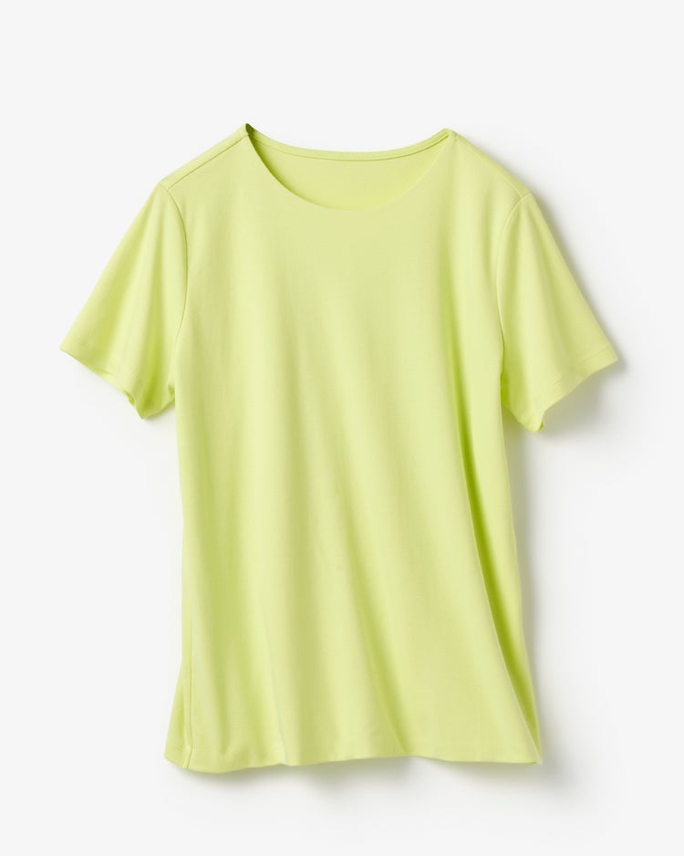 クルーネック・半袖／スーピマ・ドゥクラッセTシャツ 詳細画像 アップルイエロー 3