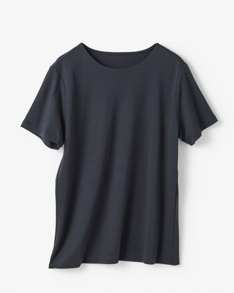 クルーネック・半袖／スーピマ・ドゥクラッセTシャツ 詳細画像 ミッドナイトブルー 3