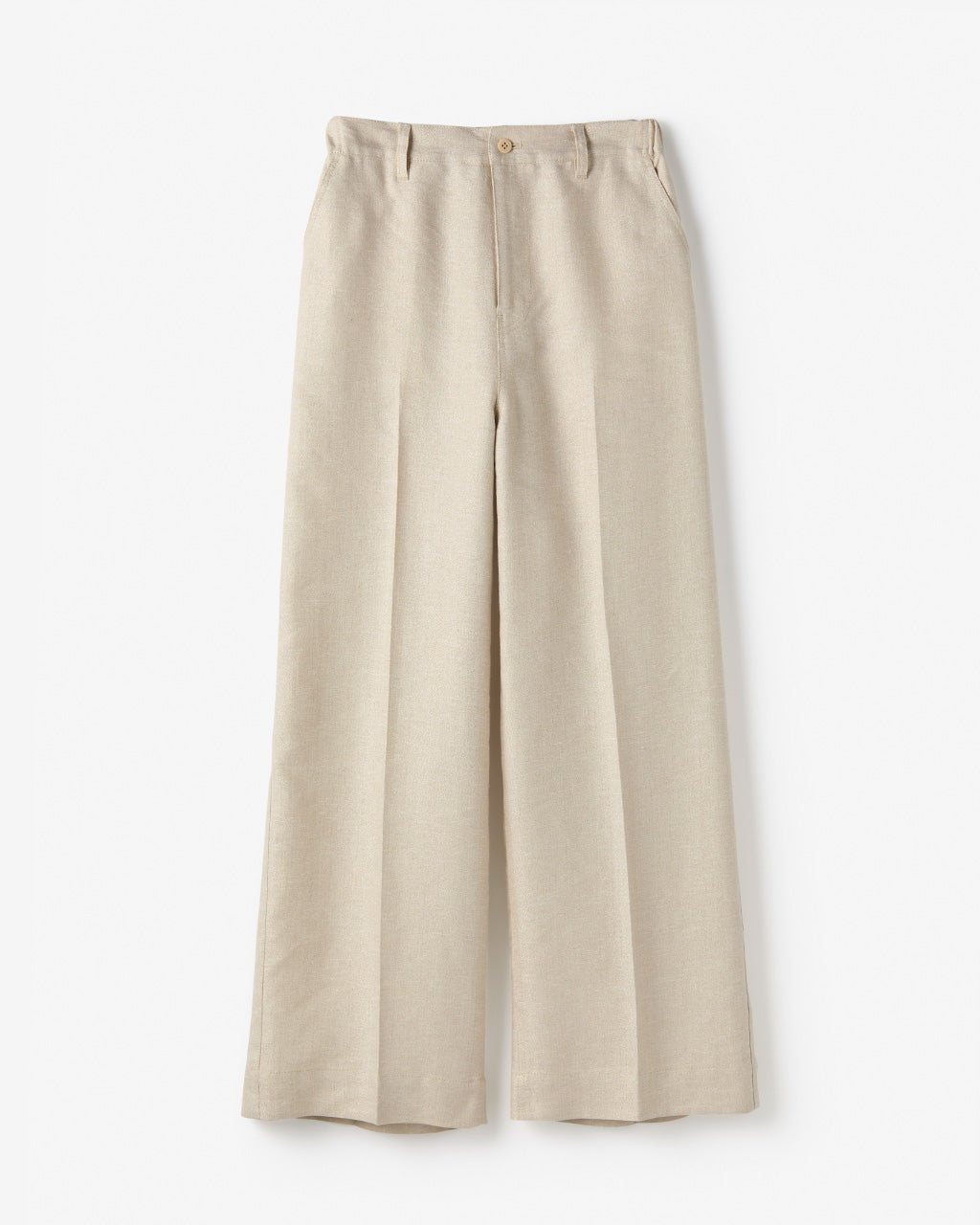 K8.0BASEBALL9 ベージュ リネン ワイドパンツ リネングルカワイドパンツ メンズ(S ベージュ): ボトムス｜Right