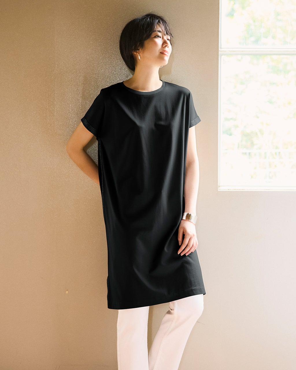 N°21 ブラック レース メッシュ チュニック 半袖 レースシャーリングチュニック | 【FOREVER 21 JAPAN