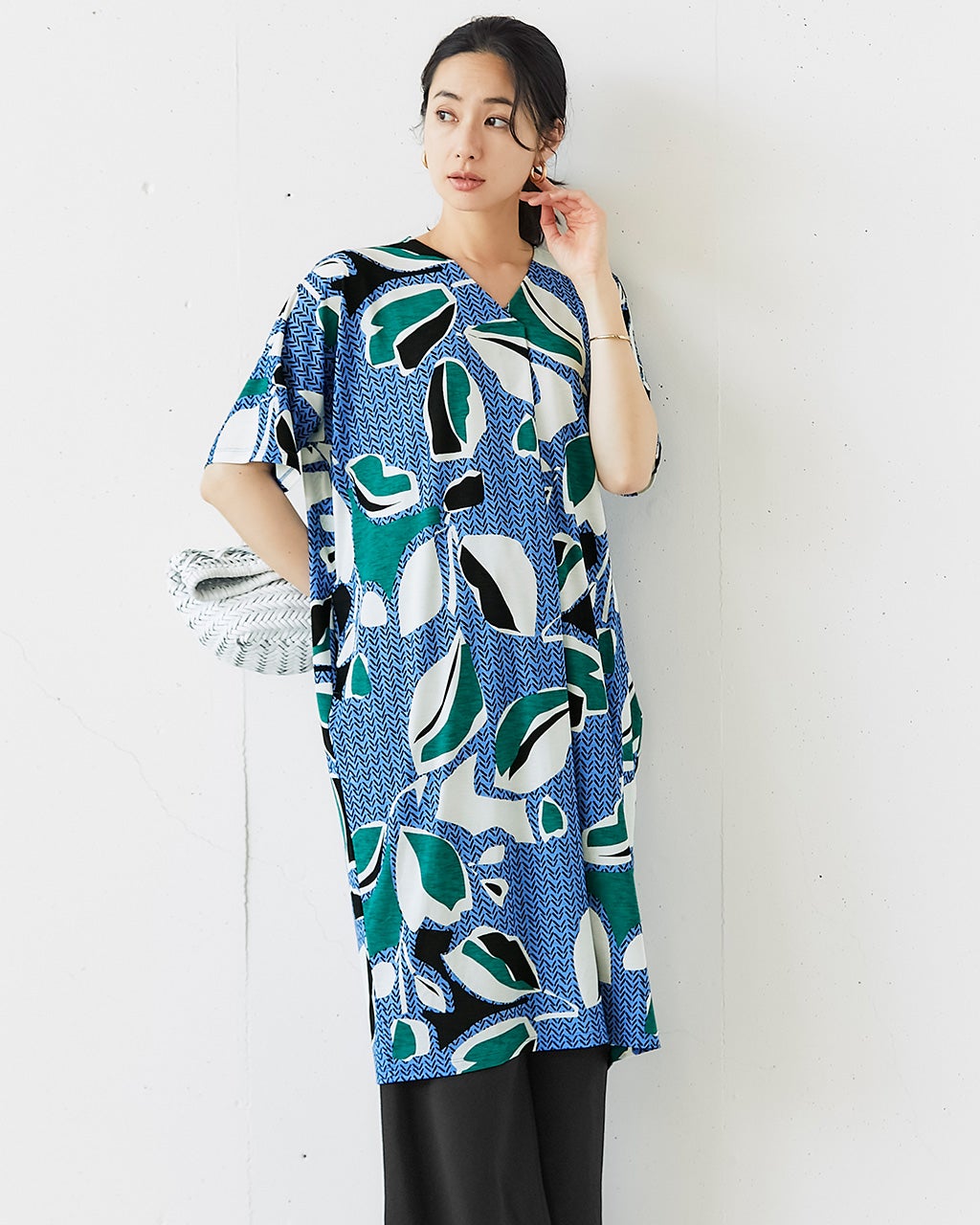 UVスラブ・フロントタックワンピース／普通丈95㎝/DoCLASSE