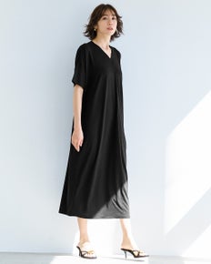 UVスラブ・フロントタックワンピース／長め丈115㎝