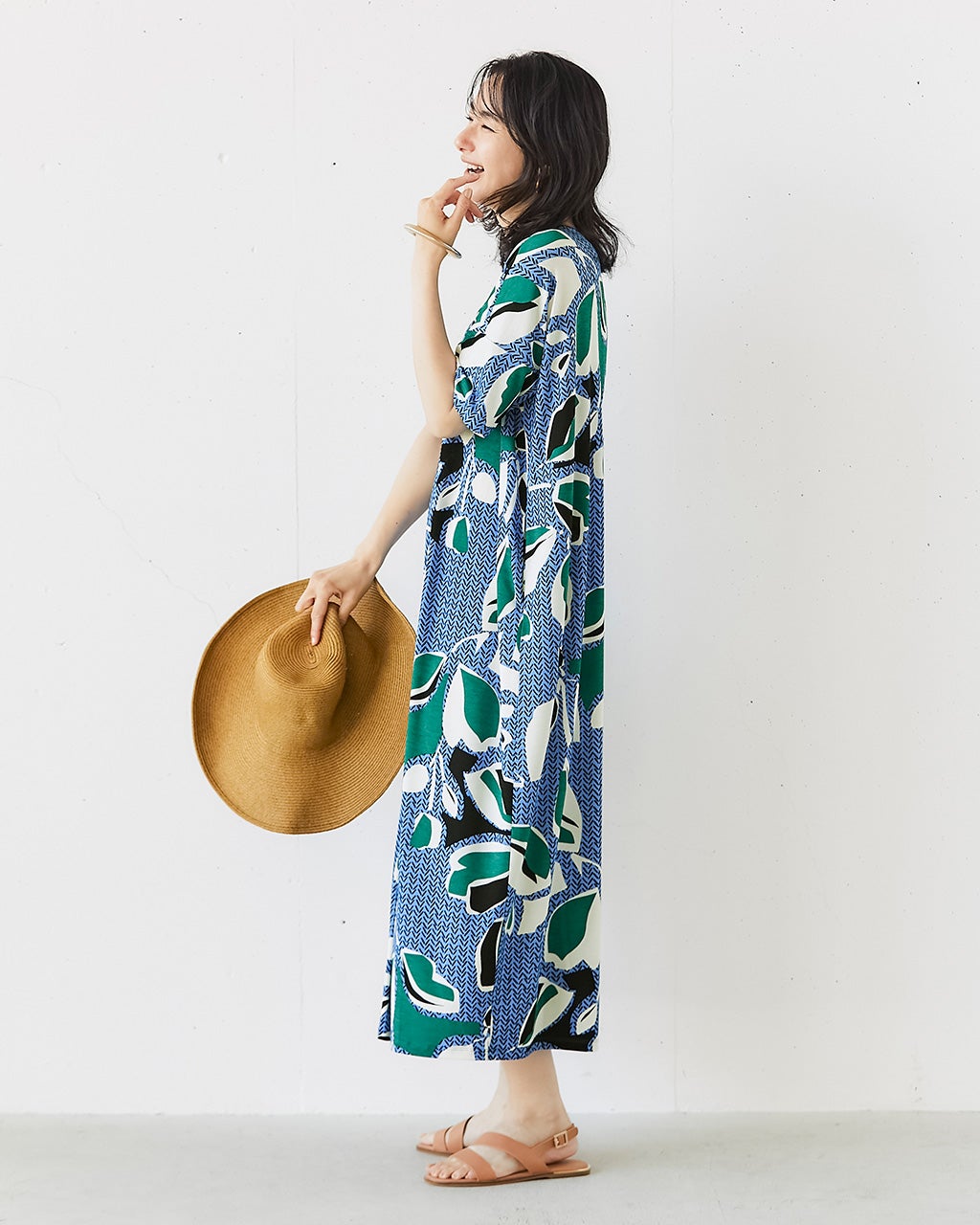 UVスラブ・フロントタックワンピース／長め丈115㎝/DoCLASSE