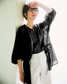 シアーロングシャツ・インナータンクセット