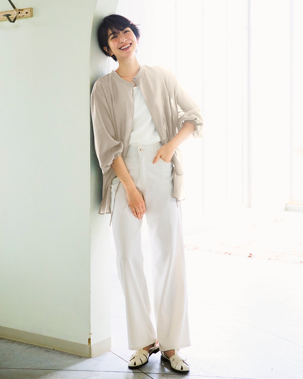 シアーロングシャツ・インナータンクセット/40代50代からのレディース