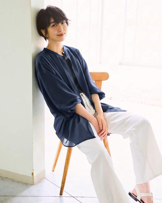 シアーロングシャツ・インナータンクセット