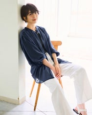 シアーロングシャツ・インナータンクセット