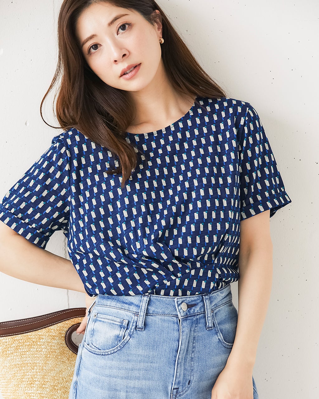 tシャツ ヴィンテージリブアシメプルオーバー レディース 綿スラブ・アシメタックプルオーバー/40代50代からのレディース