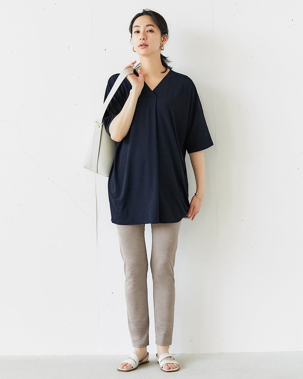 DOCUS 新品　ポロシャツ　スーパーストレッチパンツ　ドゥーカス　上下 楽暖ベロアストレッチ・ストレート65cm/40代50代からの