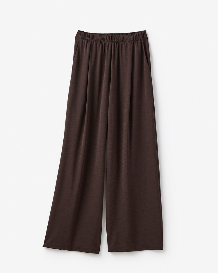 UVスラブ・セミワイドパンツ／ 63cm 詳細画像 ダークブラウン 1