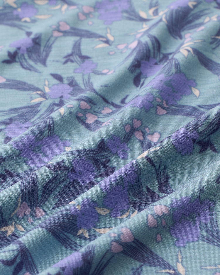 UVスラブ・ギャザーハイネックブラウスN／5分袖 詳細画像 グレーパターン 3