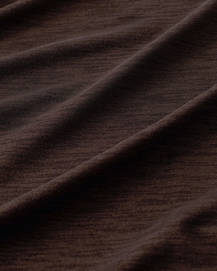 UVスラブ・ギャザーハイネックブラウスN／5分袖 詳細画像 ダークブラウン 2