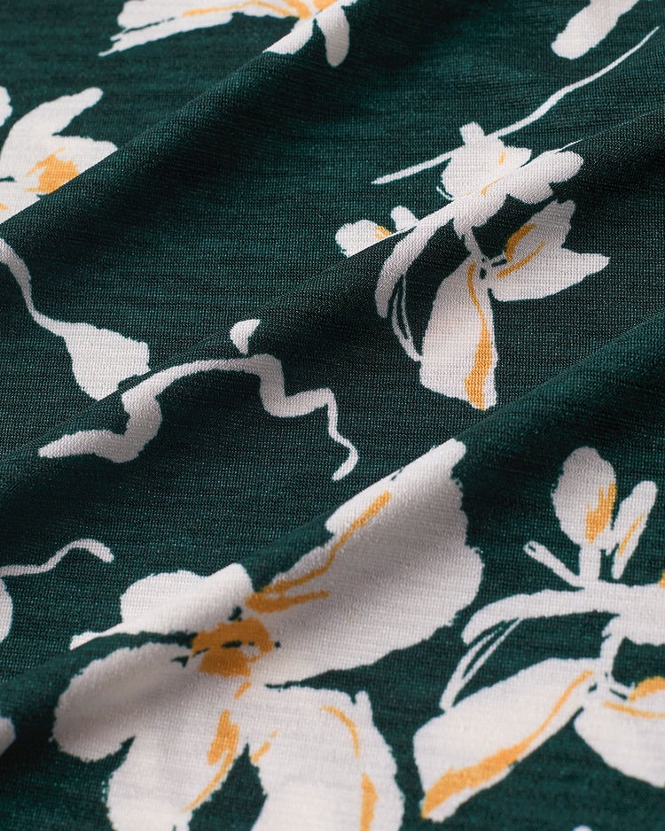 UVスラブ・ギャザーハイネックブラウスN／5分袖 詳細画像 ブラック&times;イエロー 2