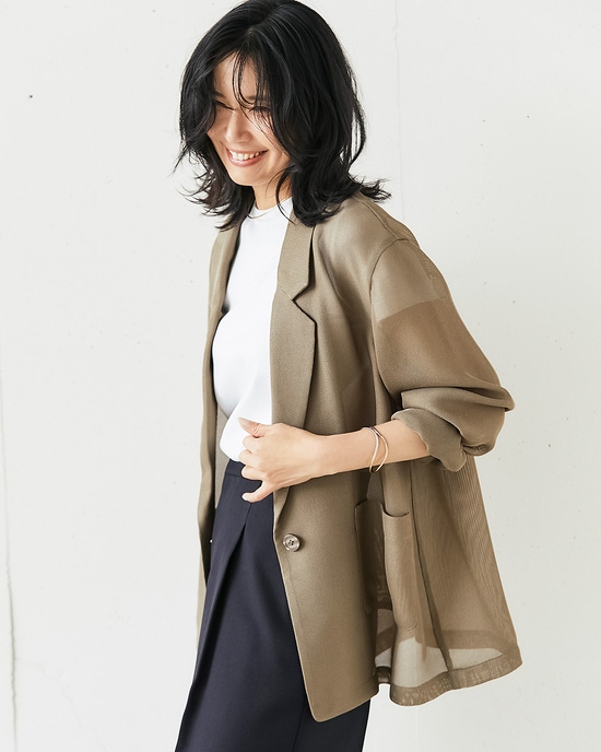 からみ織り・メッシュジャケット
