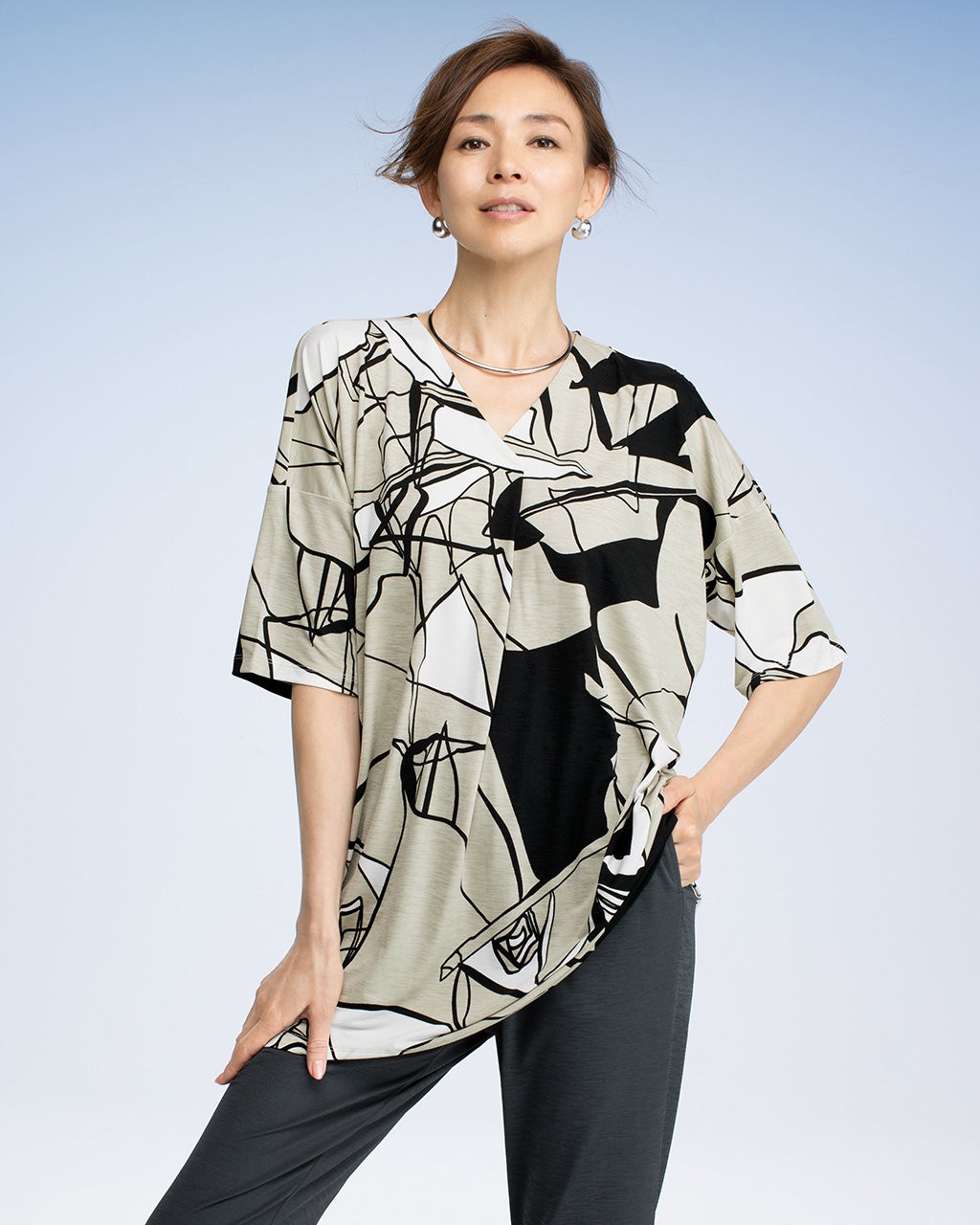 Dolce & Gabbana】マジョリカプリントポプリン クロップトップ