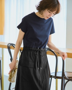 異素材コンビ・カーゴワンピース