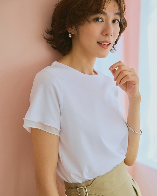 シアー二重袖／スーピマ・ドゥクラッセTシャツ