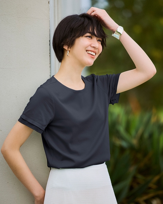 シアー二重袖／スーピマ・ドゥクラッセTシャツ