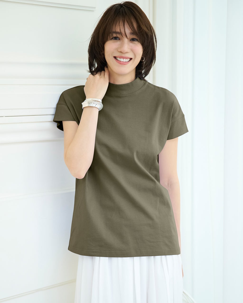 【HERMES】マキシTシャツ コットン100 ラウンドネック無地リブ glimmer Tシャツ 無地 大きいサイズ グリマー 激安服 3.5オンス