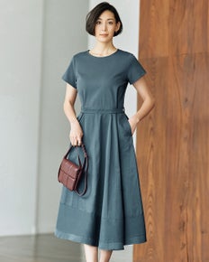 異素材コンビ・アシンメトリーワンピース