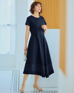 異素材コンビ・アシンメトリーワンピース