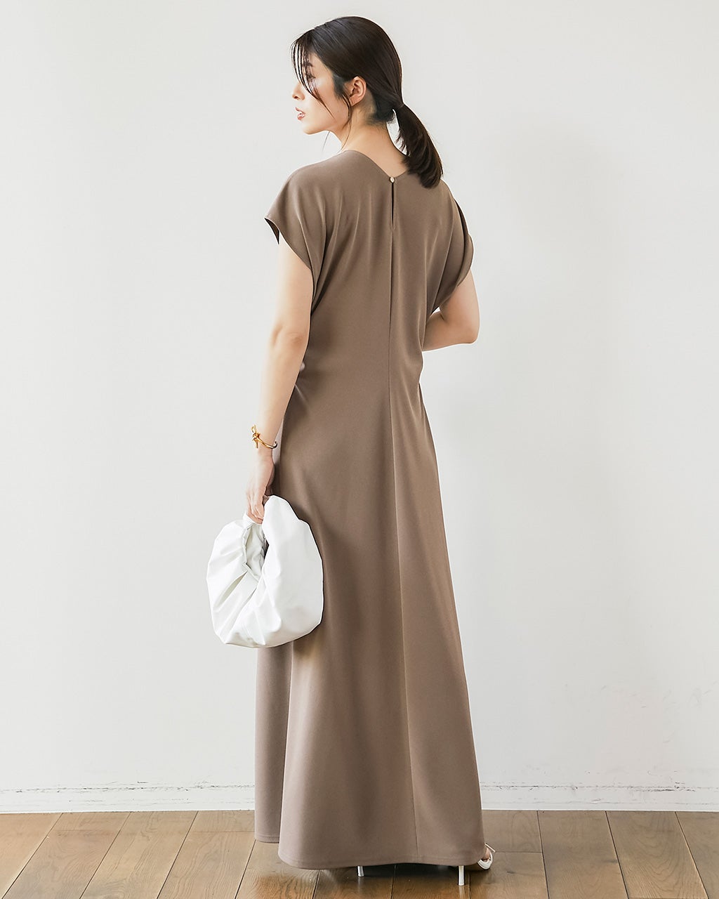 【洗える】ストレッチジョーゼット ワンピース 洗える】ストレッチジョーゼット ワンピース / 23区