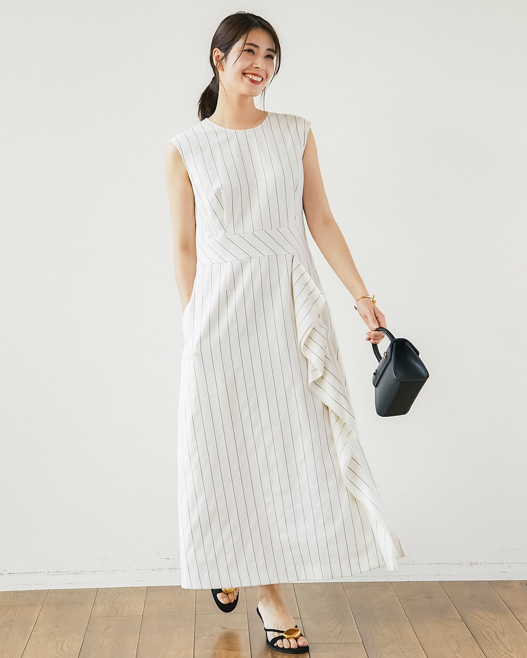 【上品な抜け感】TOTEME ストライプマキシワンピース GAP ワンピース ストライプ マキシワンピース : ZOZOTOWN Yahoo