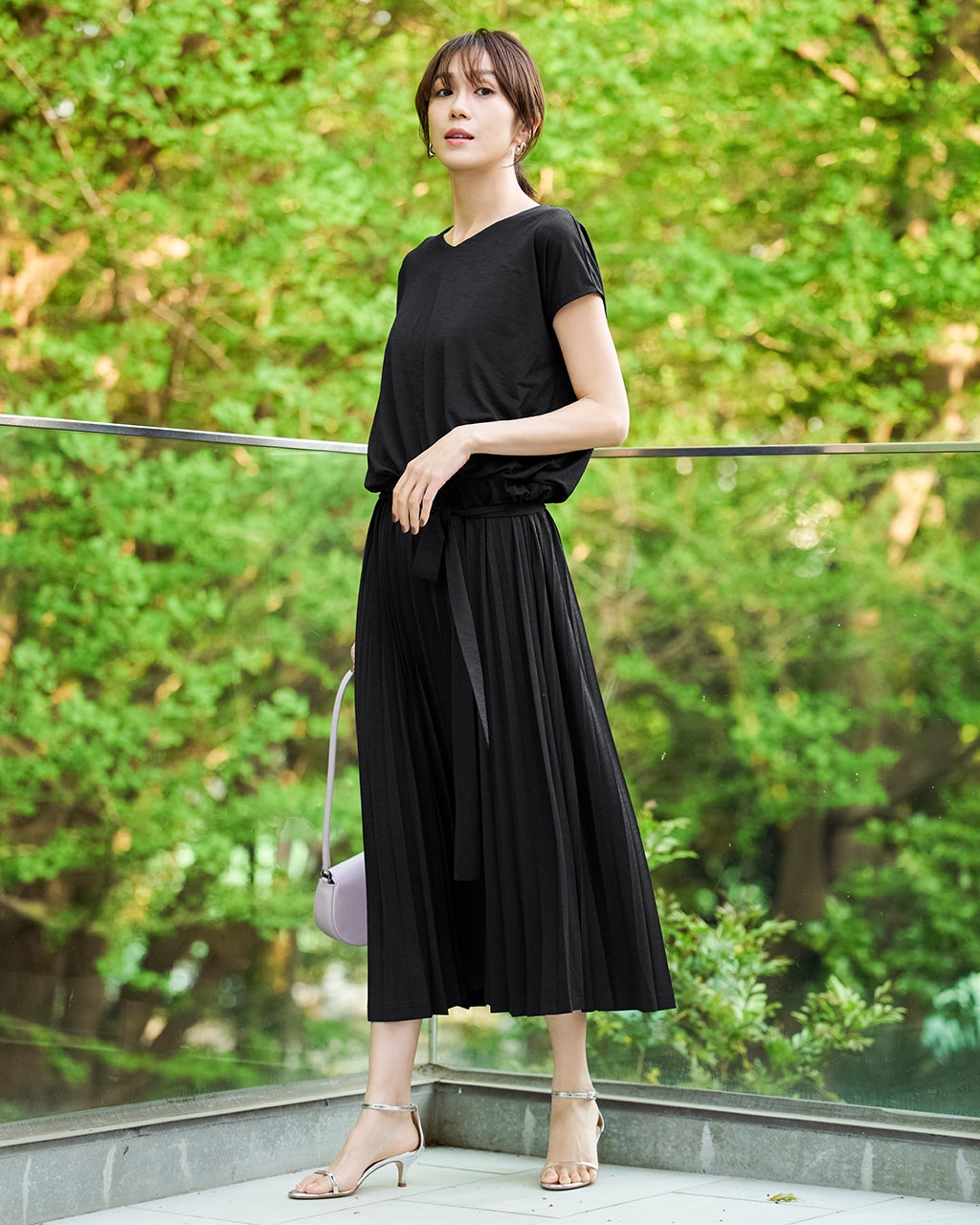 KOEISTORE ワンピース レディース 春 夏 春夏 黒 ニットワンピ