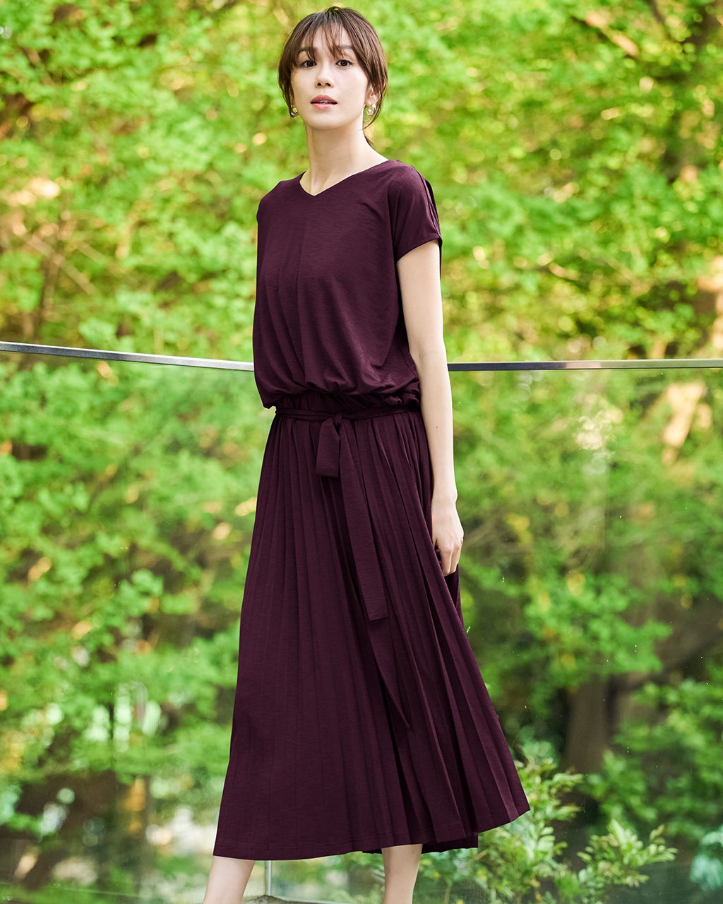 【Celine】ドレス　ワンピース　ボウタイ　ロング丈　パープル　38　M 楽天市場】CELINE セリーヌ Triomphe Stripe Silk Dress