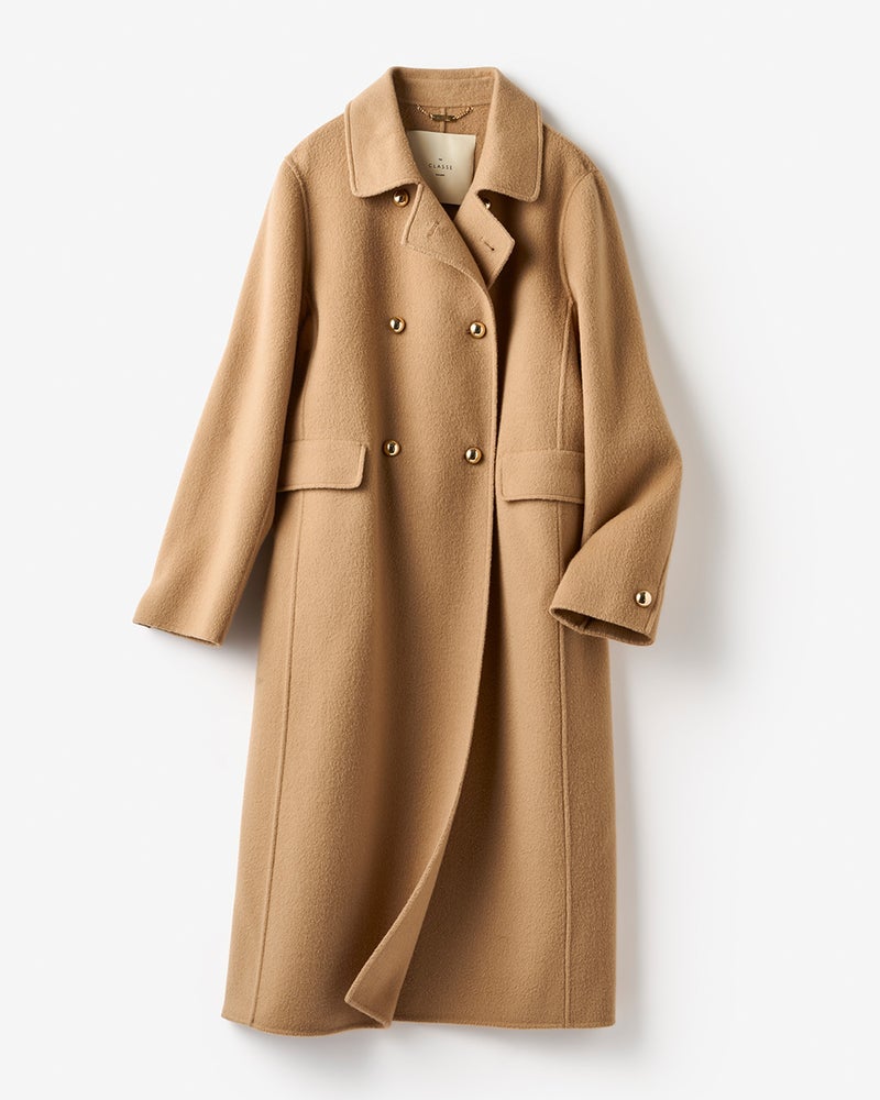 ピュアウールリバー・ダブルブレストロングコート 詳細画像 ベージュ 10