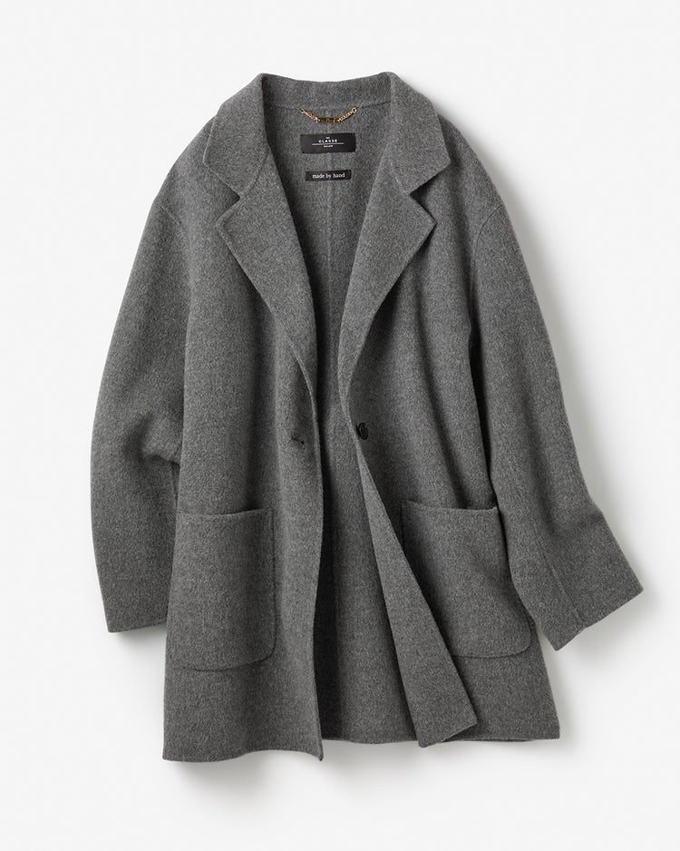 ピュアウールリバー・ジャケットコート 詳細画像 グレー 7