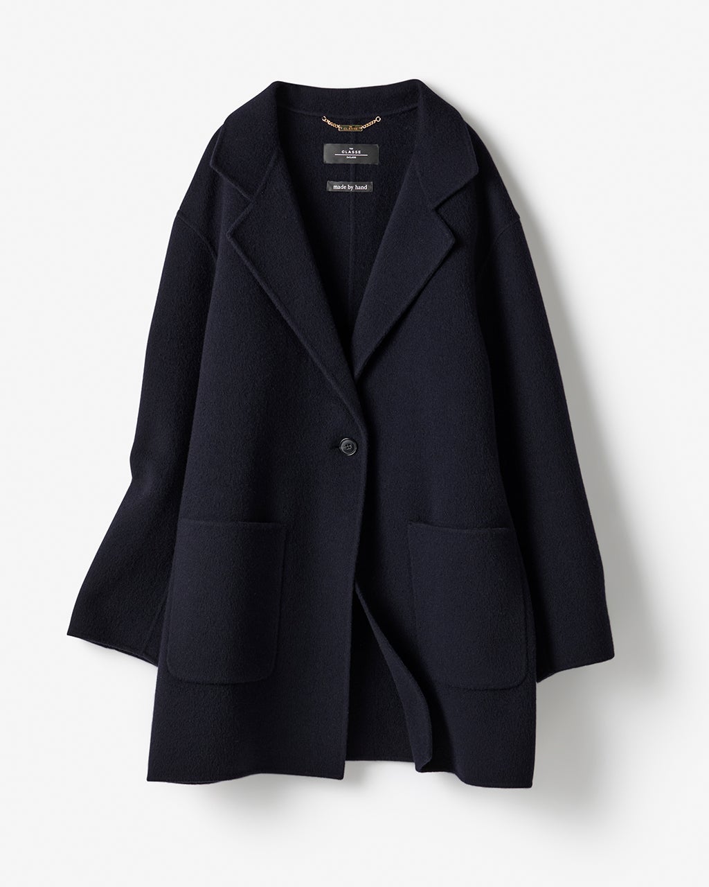 大きいサイズ！DAKS フォックス取り外し可能ピュアウール/リバーコート13 ピュアウールリバー・ジャケットコート/DoCLASSE