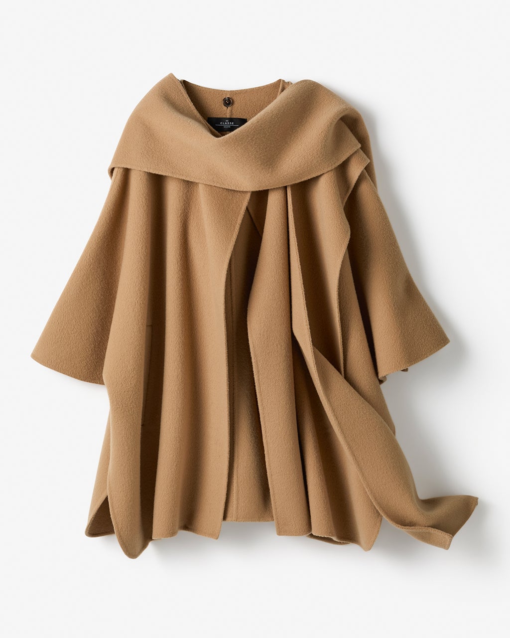 ピュアウールリバー・フードストールコート/DoCLASSE