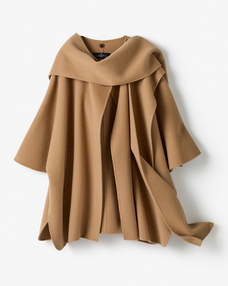 ピュアウールリバー・フードストールコート 詳細画像 ベージュ 7