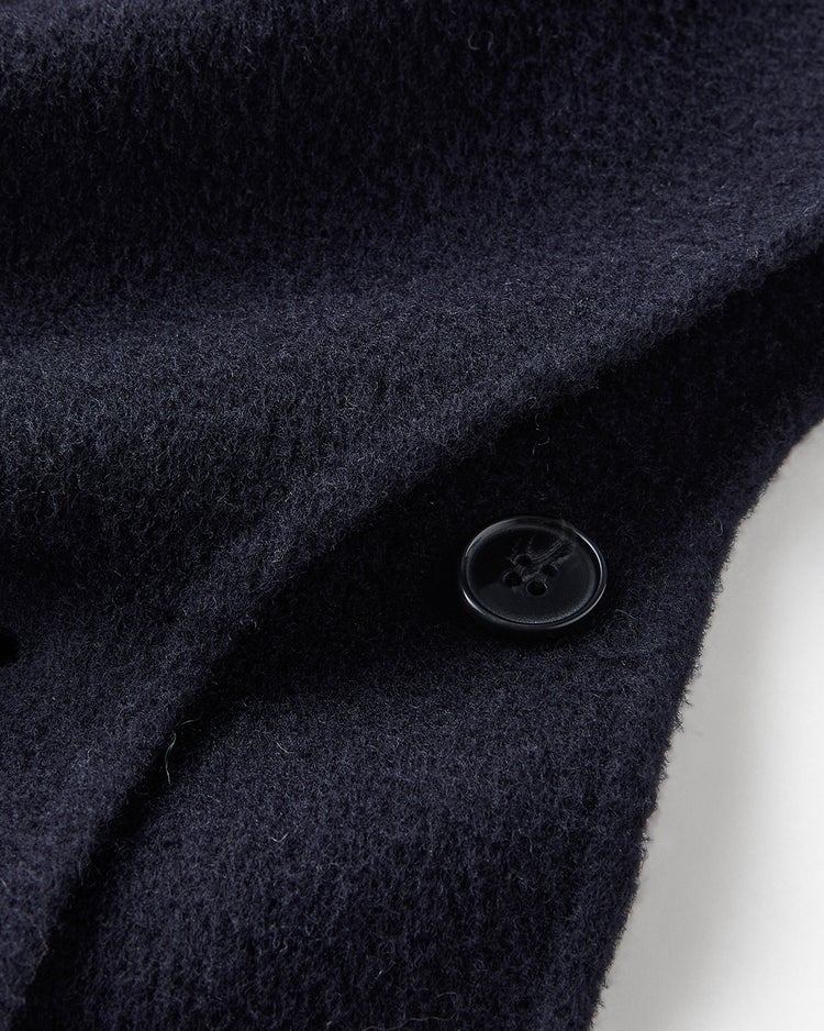 ピュアウールリバー・フードストールコート 詳細画像 ミッドナイトブルー 4