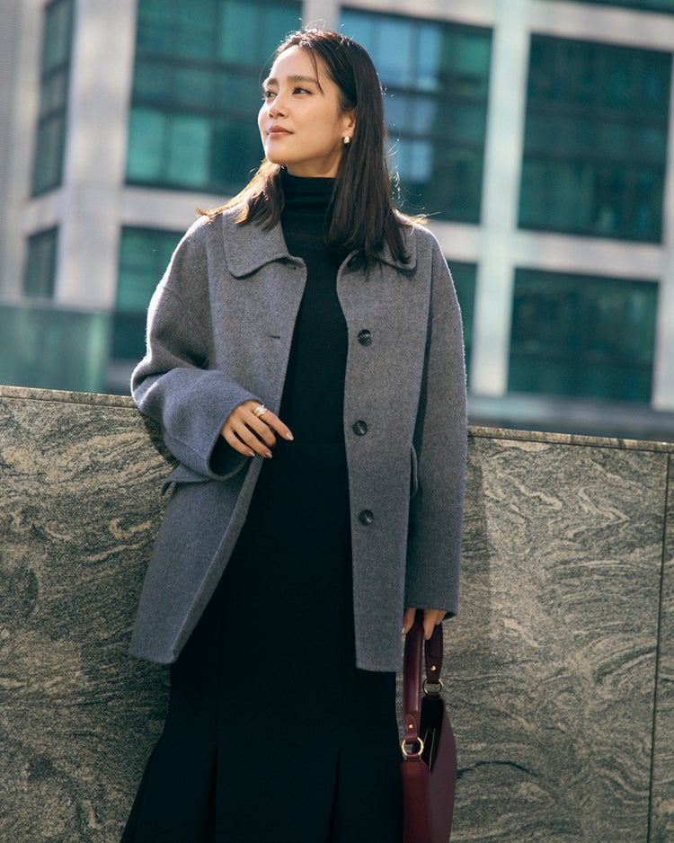 ピュアウールリバー・ミドルステンコート 詳細画像 グレー 5