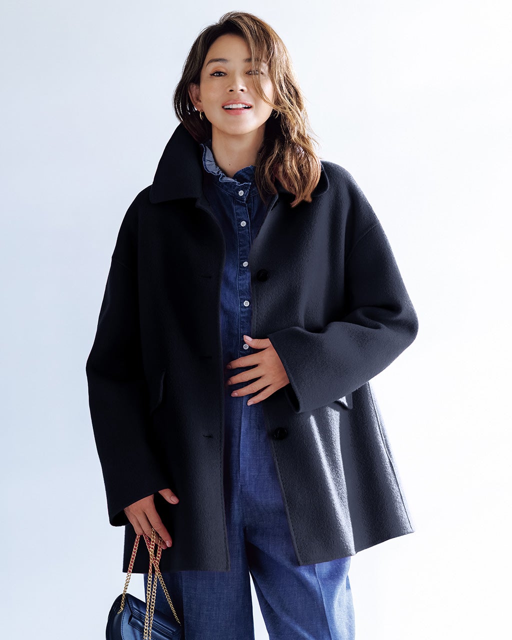 JACQUEMUS ネイビー　アイレット　コート JACQUEMUS ネイビー アイレット コート