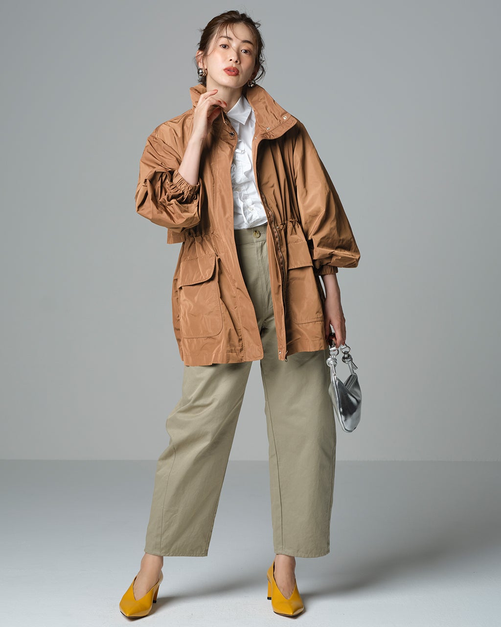 シルキータフタ・マウンテンジャケット/40代50代からの