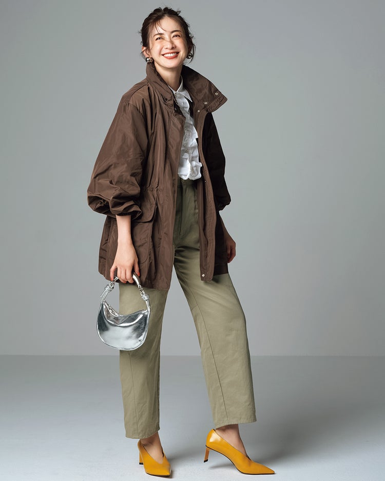 シルキータフタ・マウンテンジャケット 詳細画像 ブラウン 3