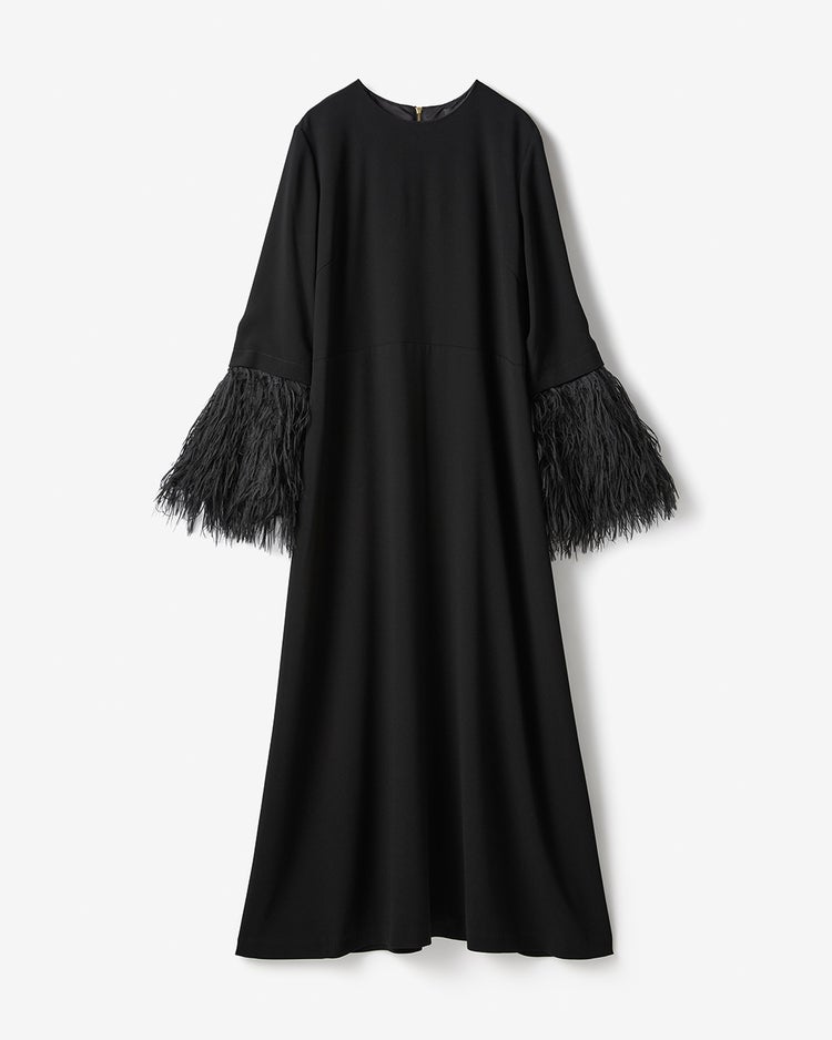 トリアセジョーゼット・2WAY袖ワンピース 詳細画像 ブラック 10