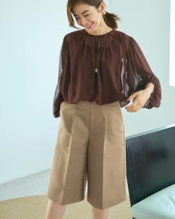 高密度ダブルクロス・タックハーフパンツ