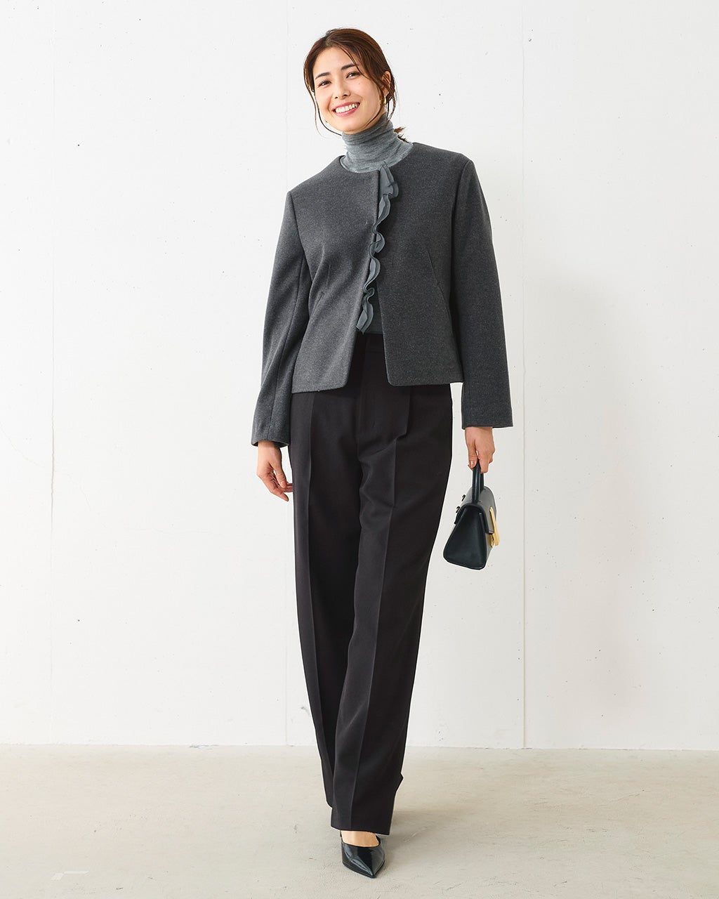 グラシエツイル・タックセミワイドパンツ/40代50代からのレディース