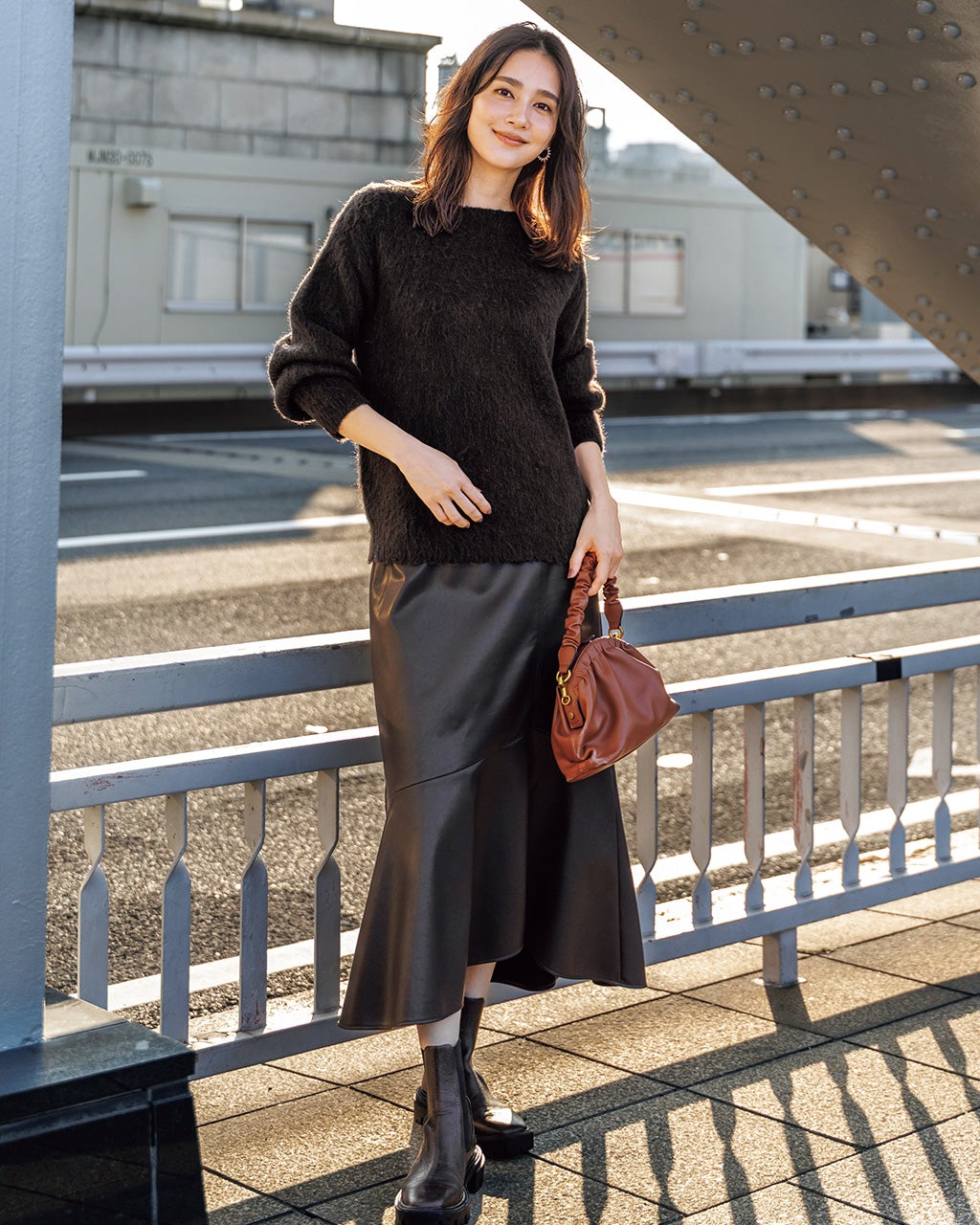 Vintage CELINE ブラウン フレアスカート 38サイズ Vintage CELINE ブラウン フレアスカート 38サイズ