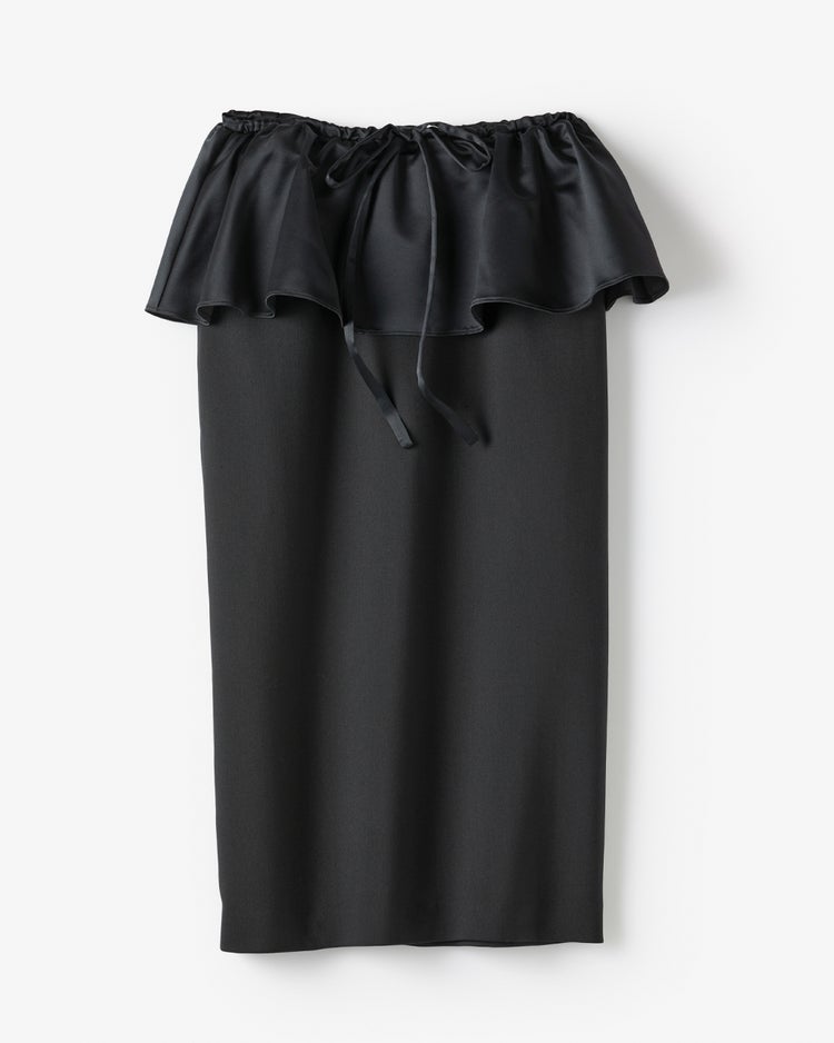 二重織ストレッチ・2WAYペプラムスカート 詳細画像 ブラック 9