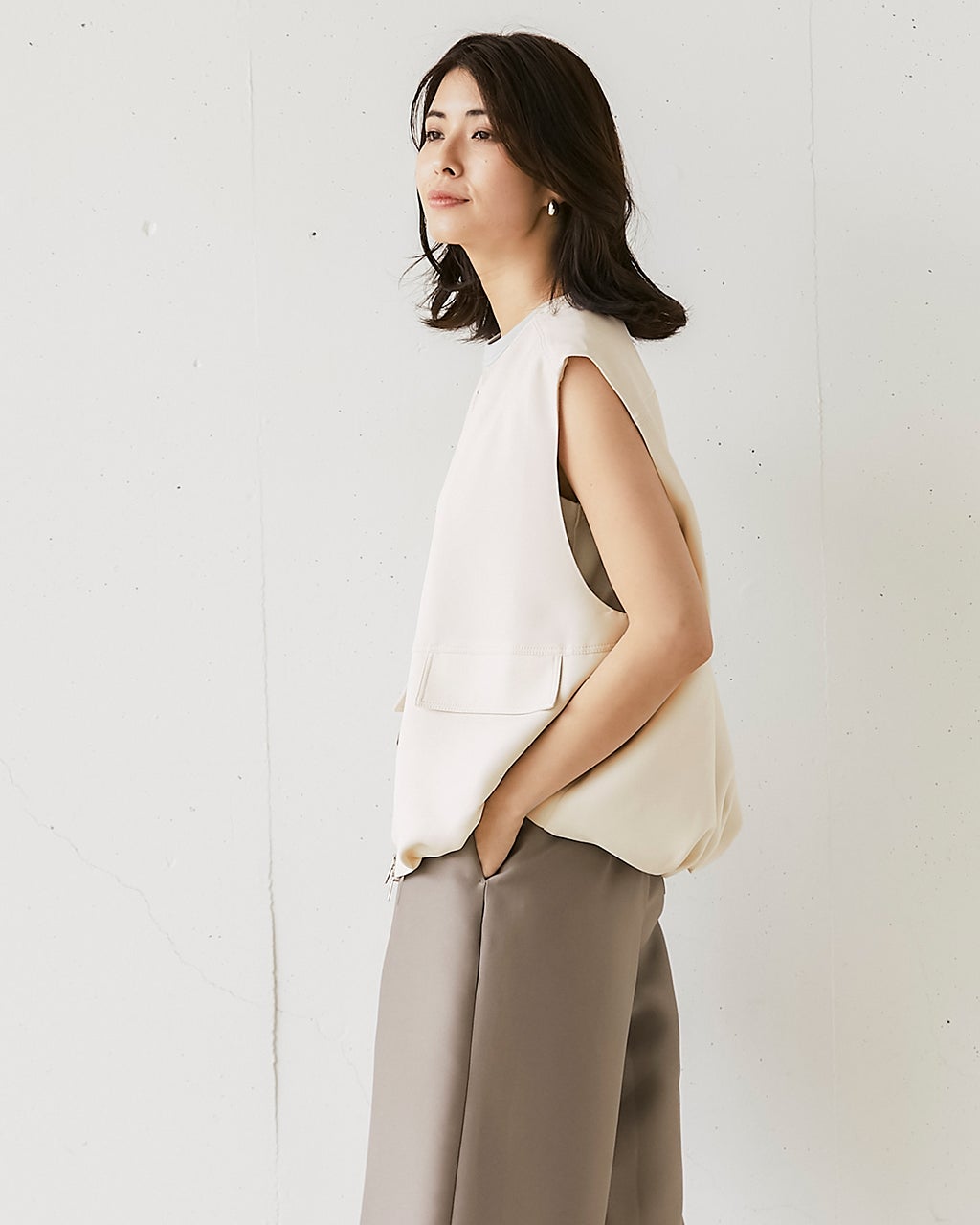 タックデザイン・コクーンジレ/40代50代からのレディース