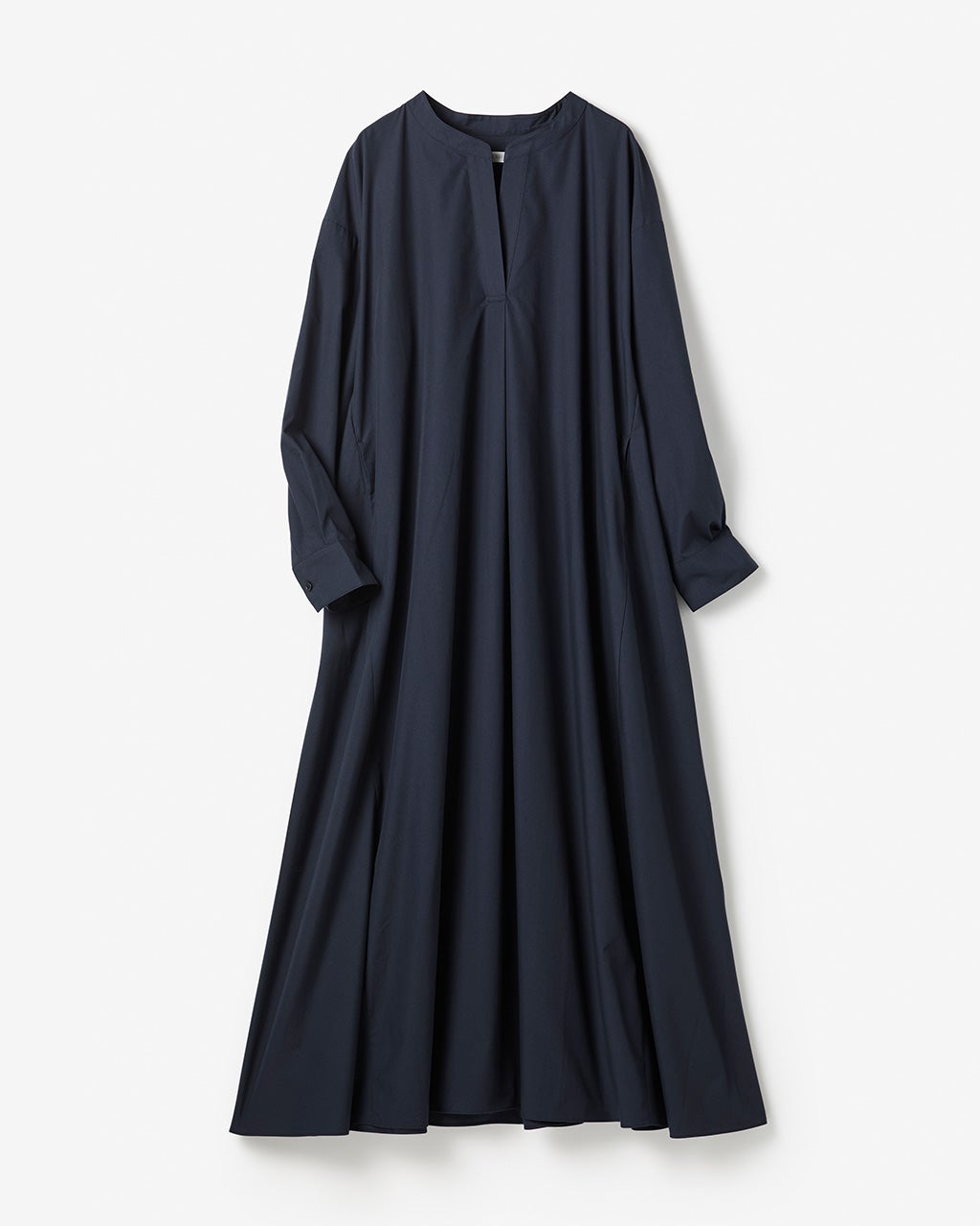◆DAKS ストラップコットン混紡プリーツワンピース バンドカラー・コットン混シャツワンピース/40代50代からの